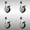 Service Caster 5 Inch 316SS Black Poly Swivel 1-1/2 Inch Expanding Stem Caster Set Lock Brake SCC-SS316TTLEX20S514-PPUB-BLK-112-4 - alternate 1